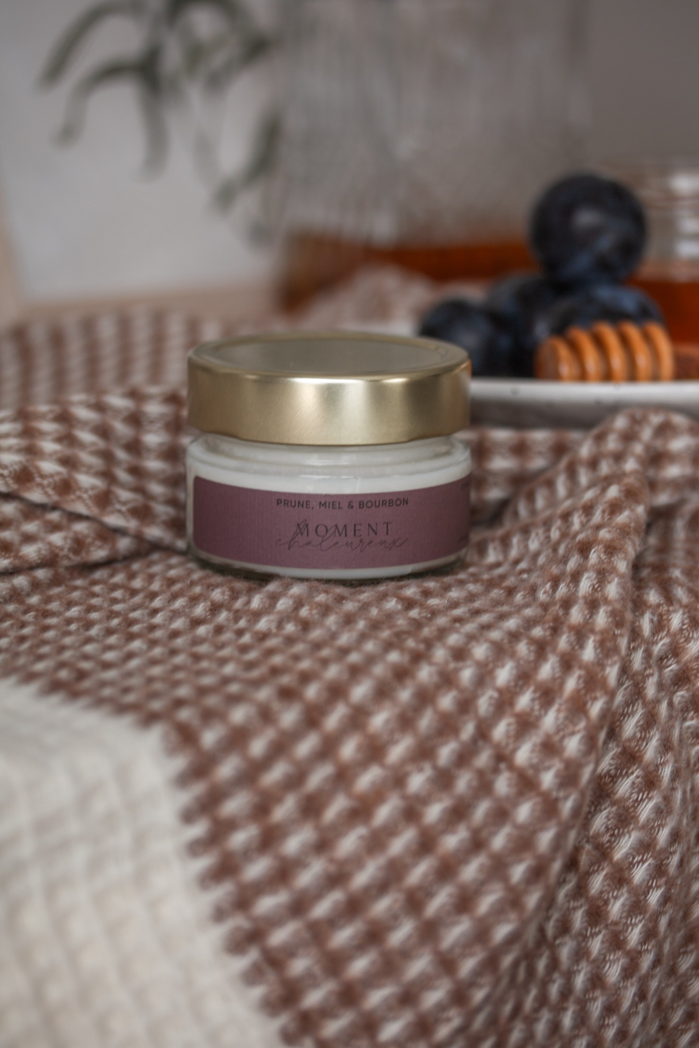 Chandelle Moment chaleureux - Prune, miel & bourbon - Boutique Lovli