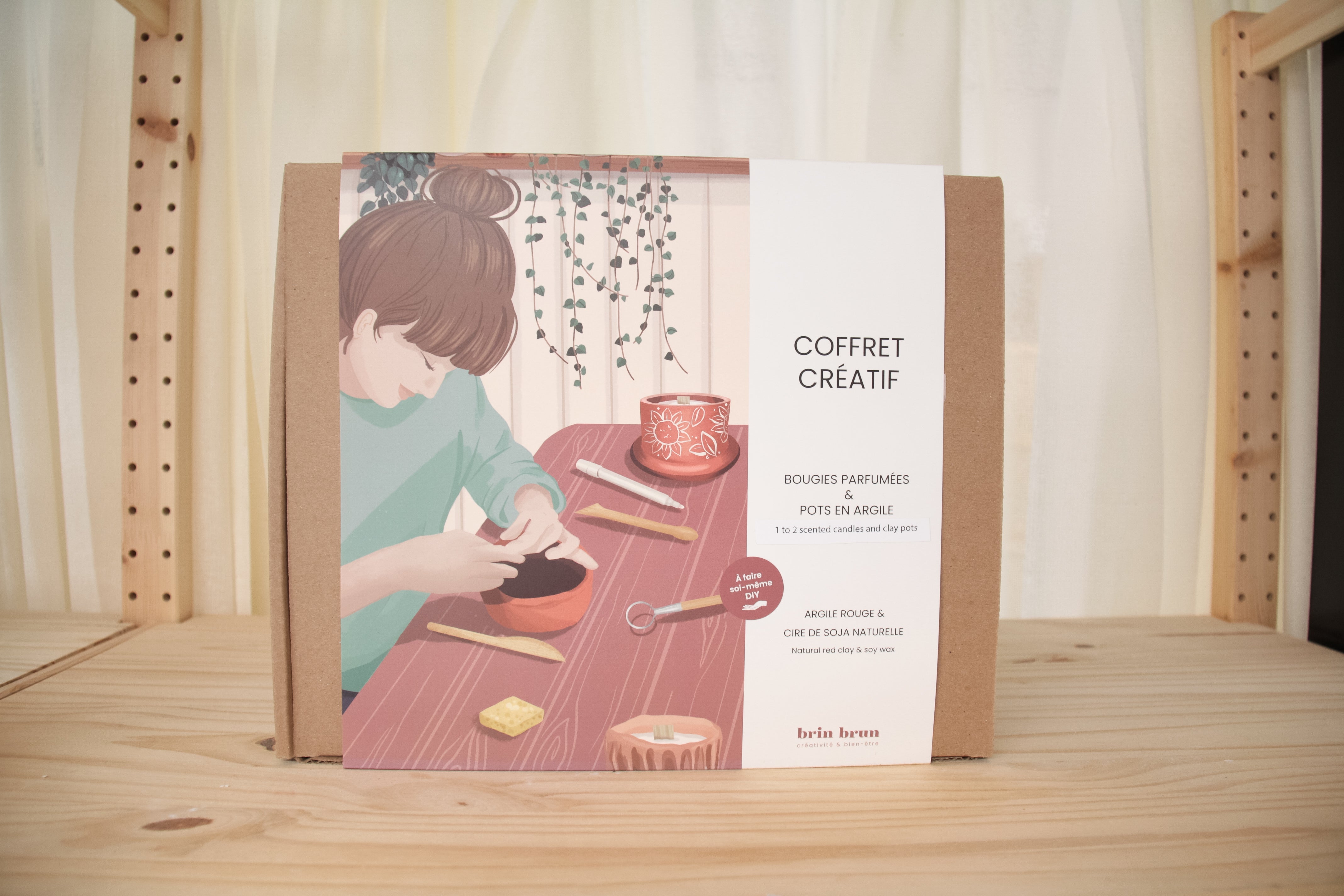 Coffret créatif: Boîte fabrication de bougies avec argile naturelle - Boutique Lovli