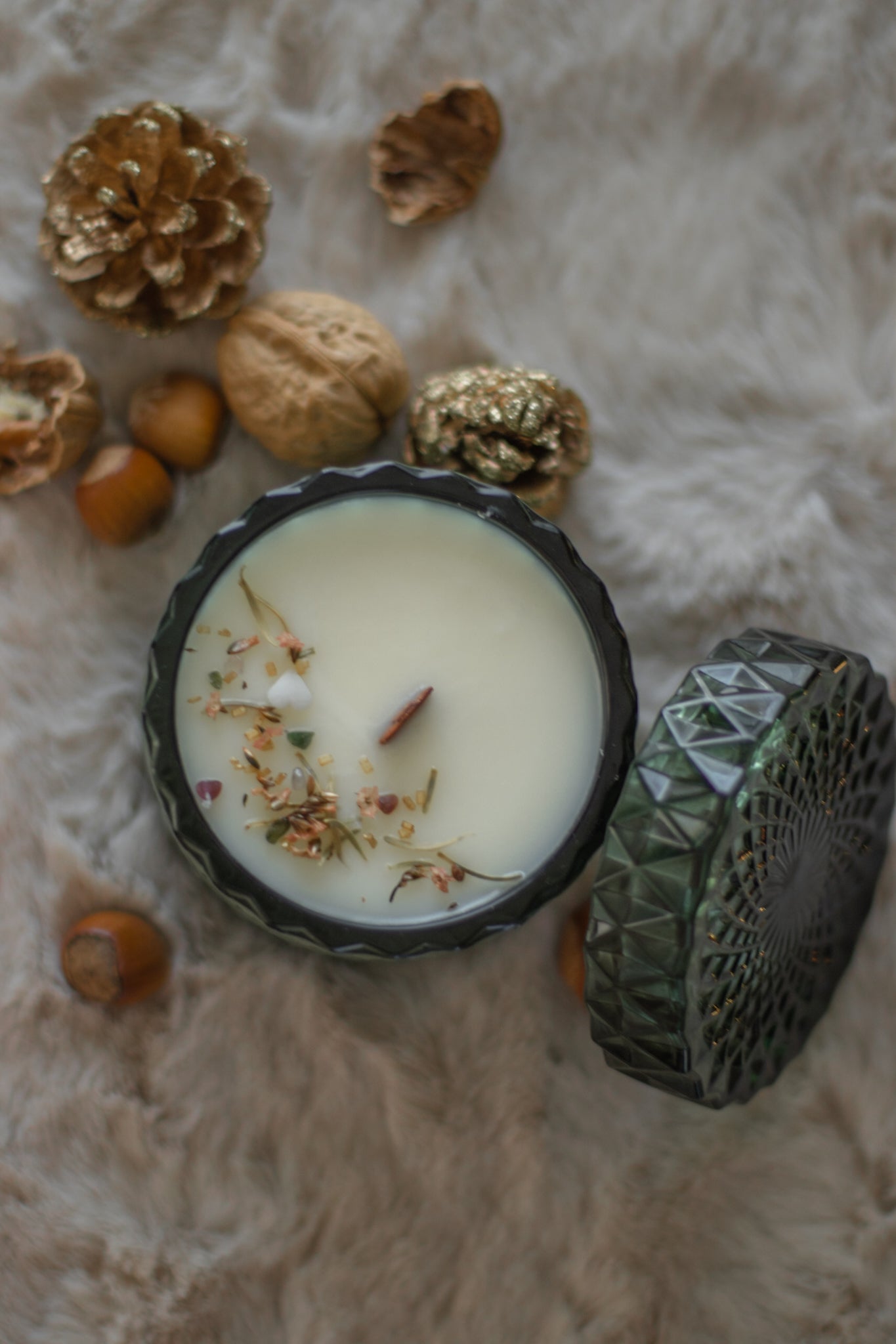 Chandelle Luxe Moment devant le sapin - Clémentine, sauge & gingembre - Boutique Lovli