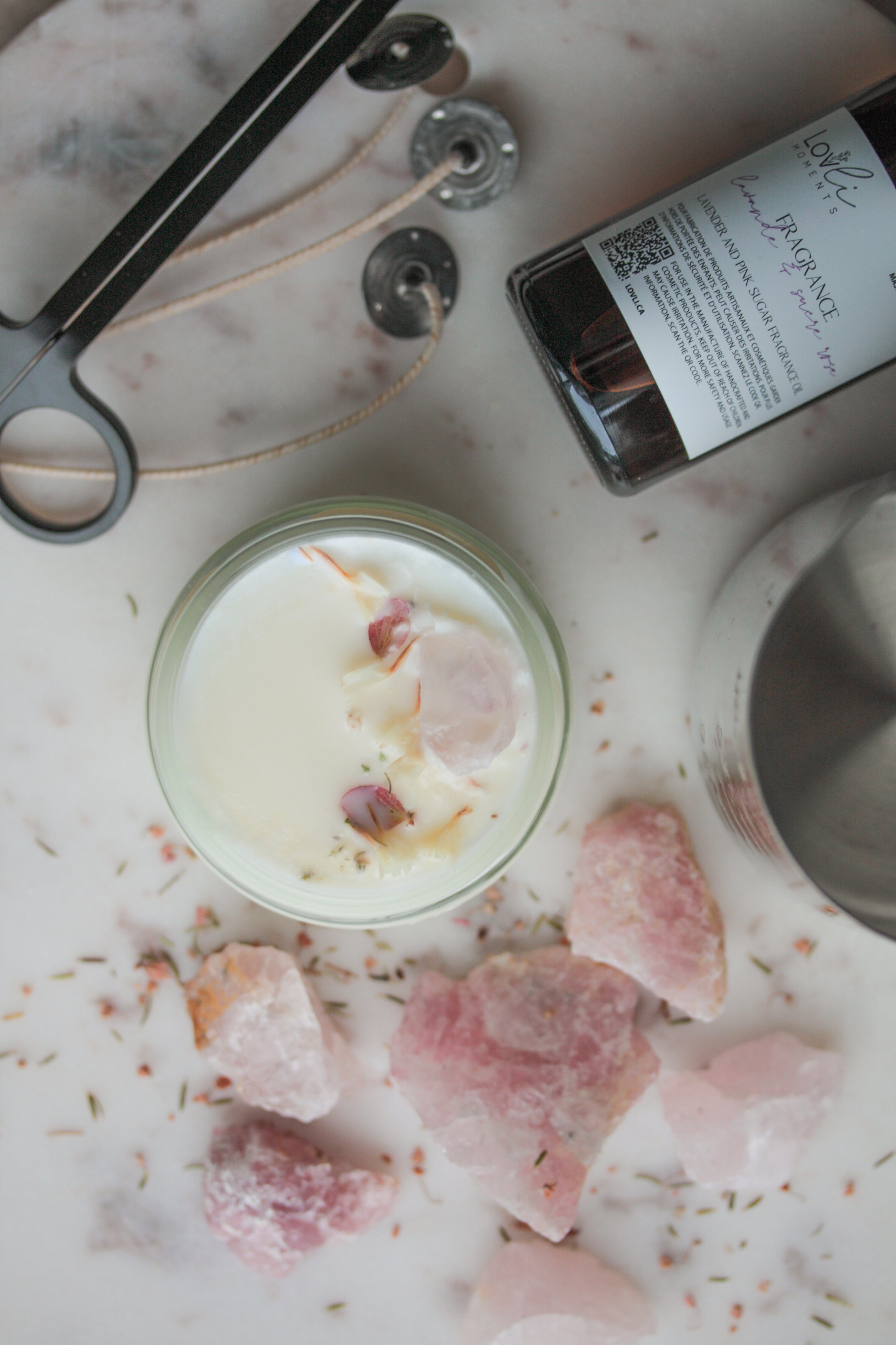 Atelier de fabrication de chandelle avec cristaux- Journée de la femme-