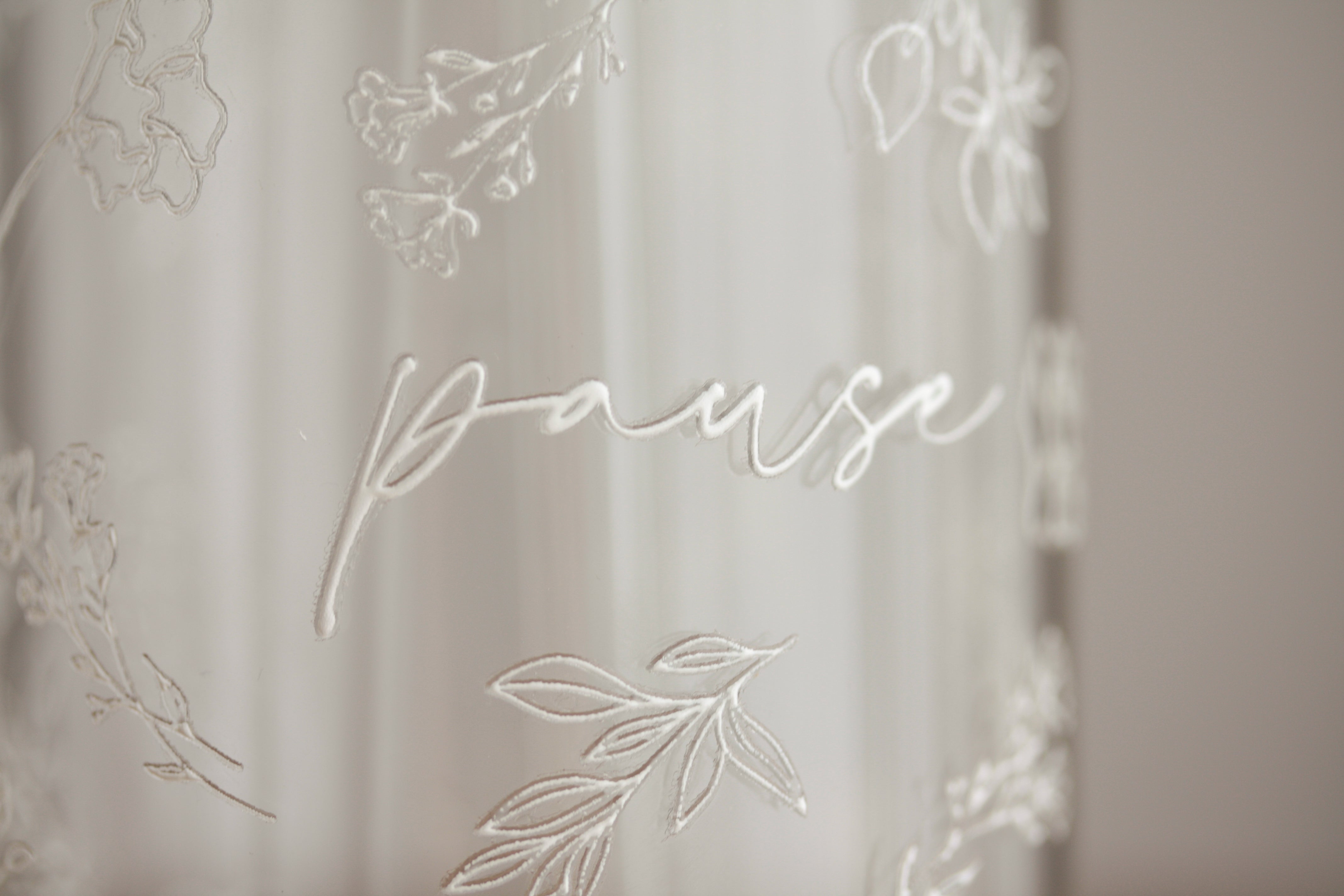 Verre avec couvercle de bambou Pause