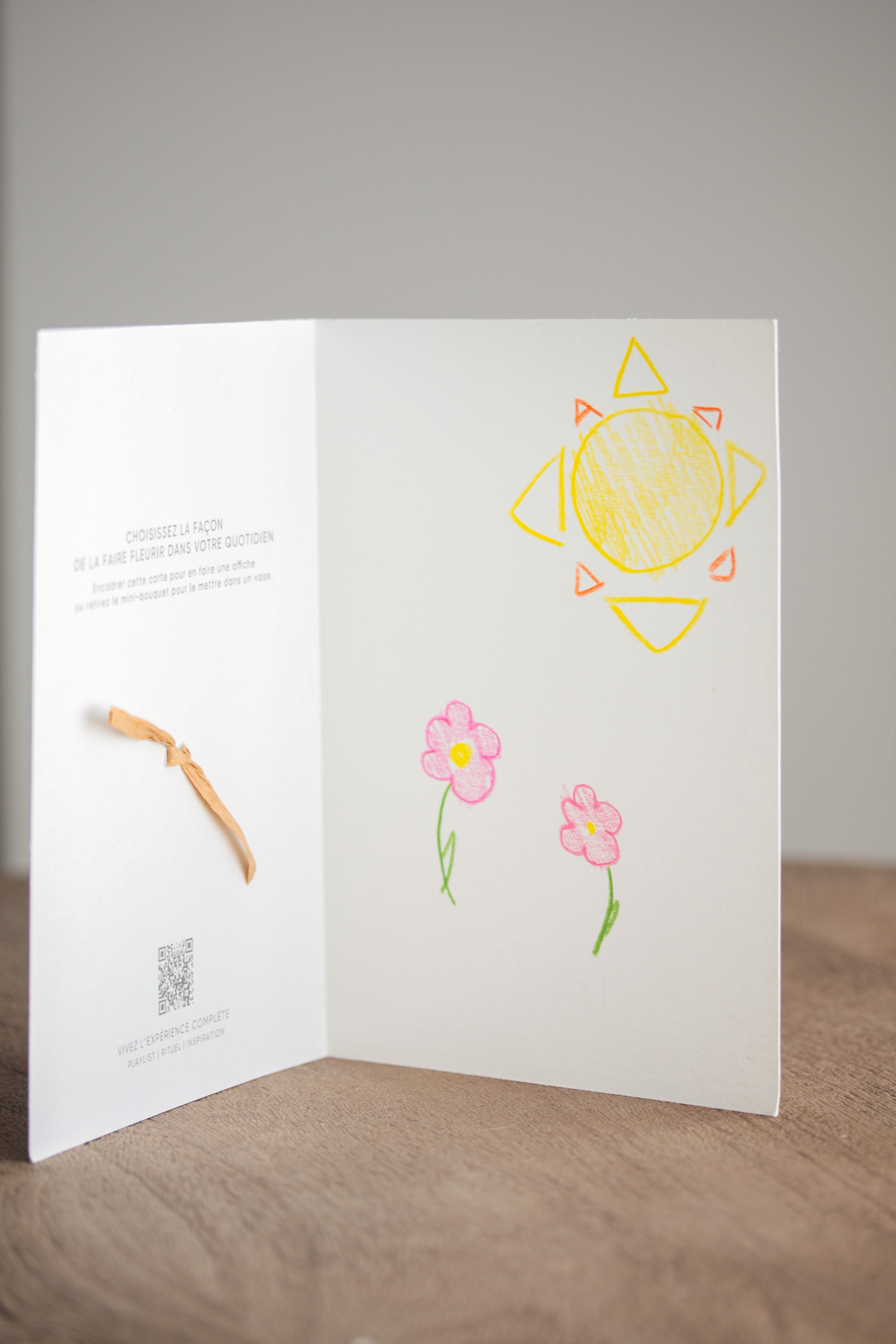 Carte-affiche avec bouquet