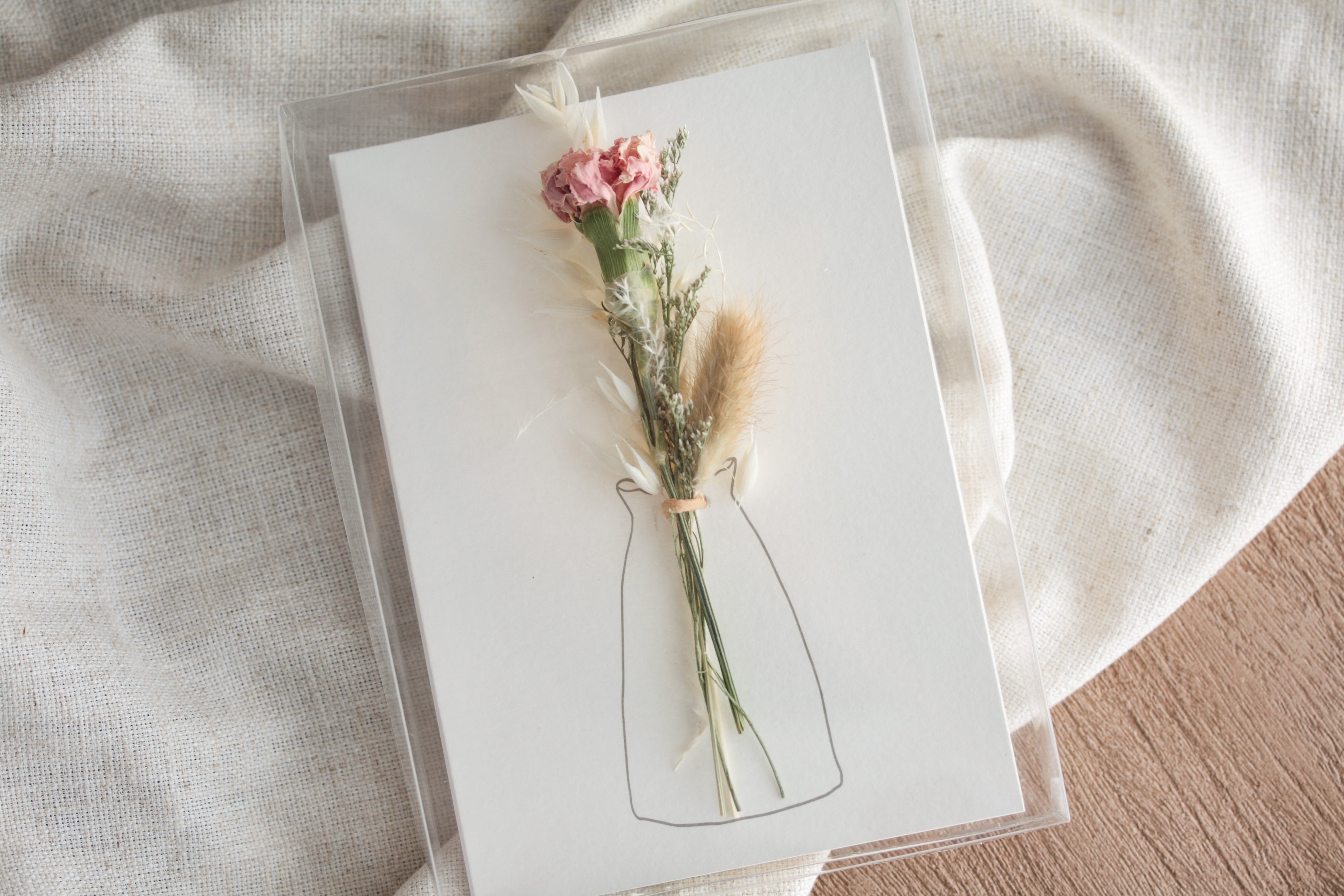 Carte-affiche avec bouquet