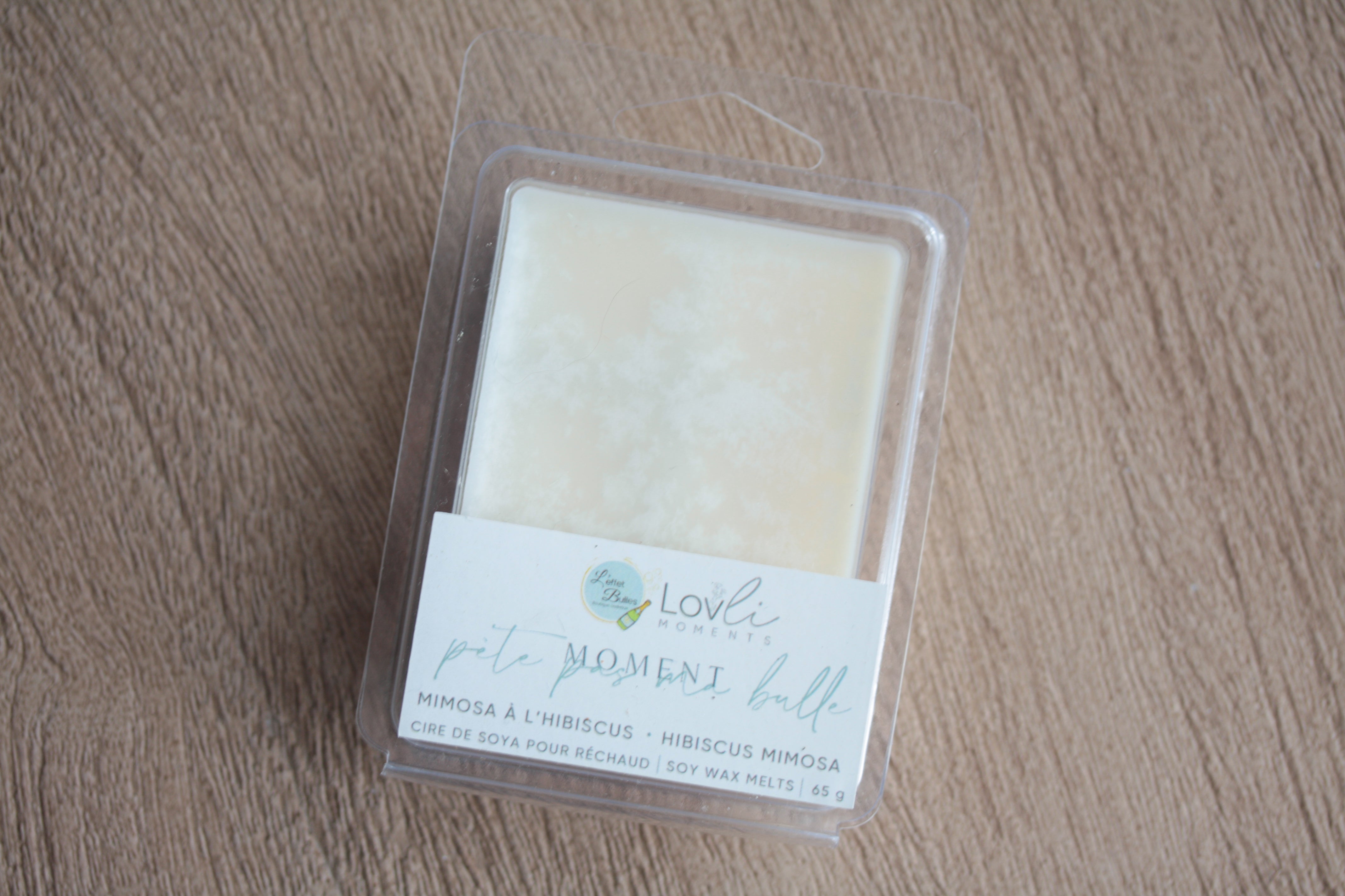 Cube de cire de soya mimosa à l'hibiscus - Imparfait