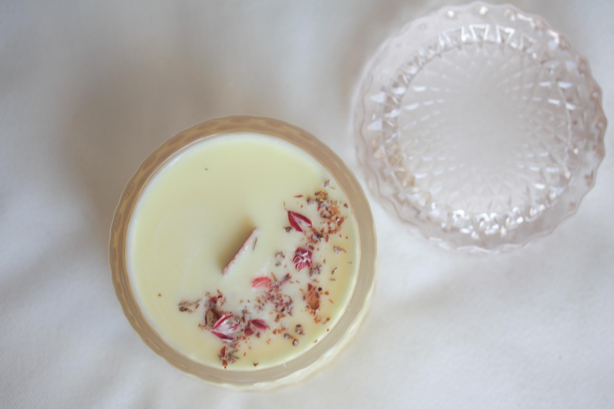 Chandelle Luxe Moment dans les fleurs - Hibiscus & fleur de cerisier -Imparfaite