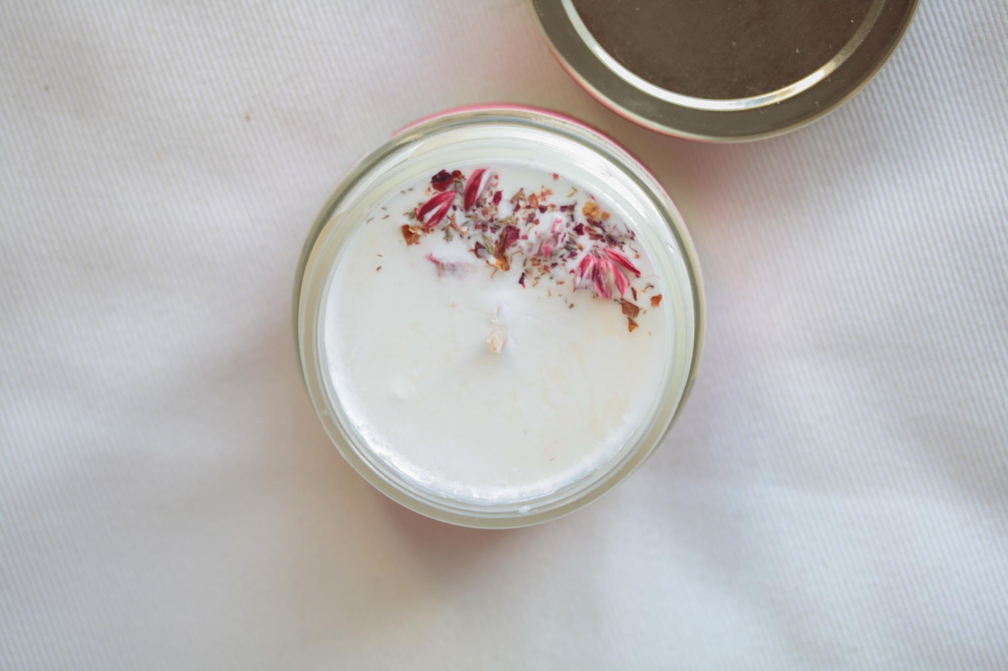 Chandelle Moment dans les fleurs - Hibiscus & fleur de cerisier - Imparfaite